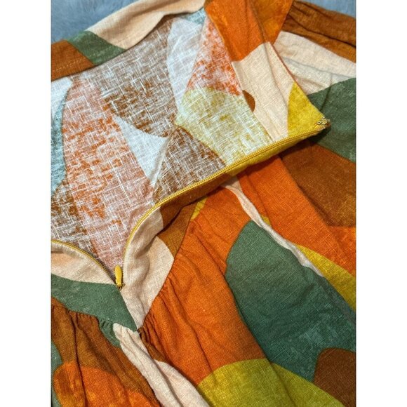 Fe Noel Target Collab Women's 4 100% Linen Multi-Colored Mini Skirt - Picture 10 of 12